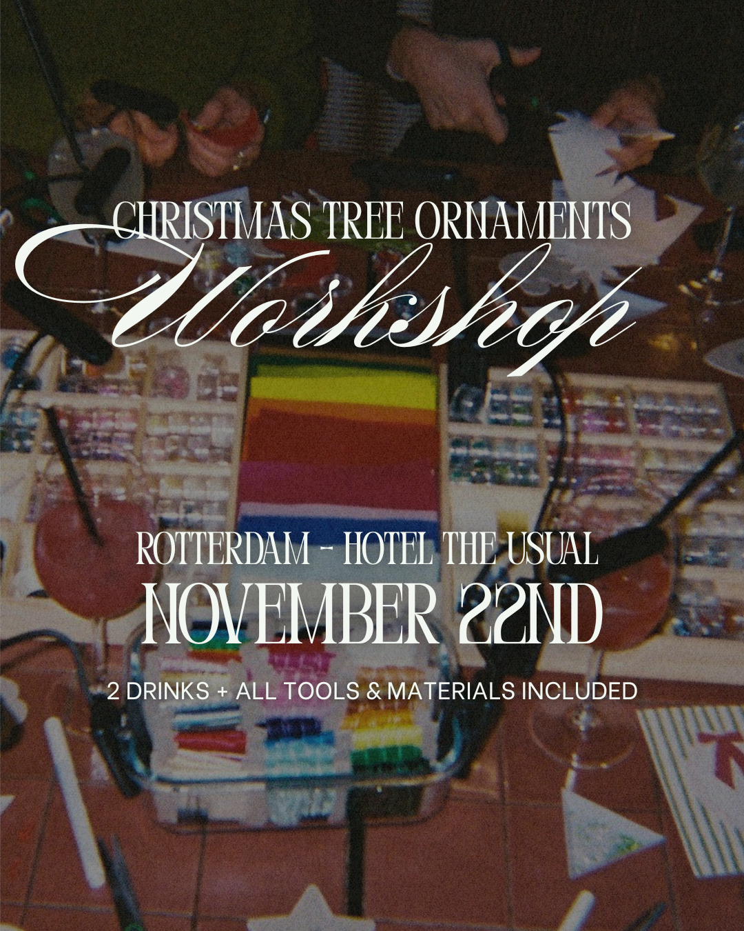 Nov 22 - Sip & Craft - Christmas Tree Ornaments Edition